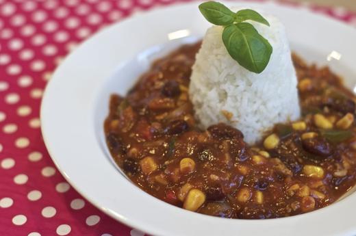 Chili Sin Carne with Vegetable Minced Meat 