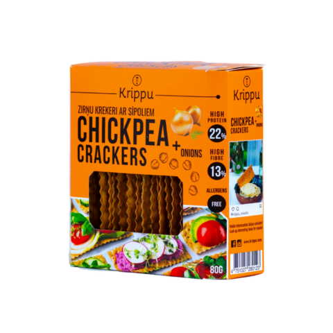Chickpea crackers with Onion (10 x  80 gram)
