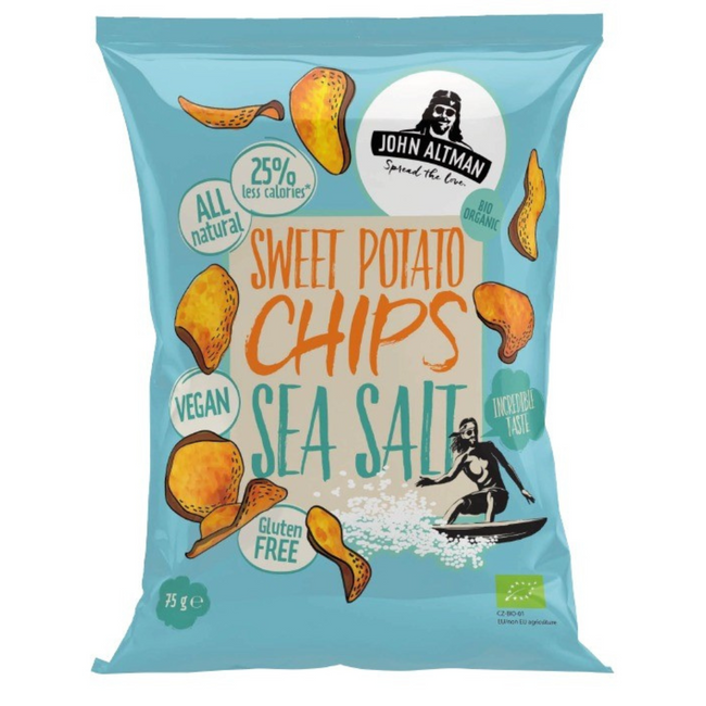 Sweet Potato Chips Sea Salt Organic (12 x 75 gram)