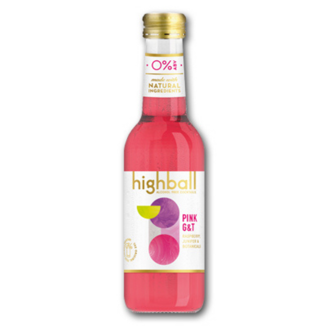 Highball Pink G&T Alcohol Free (12 x 250 ml)