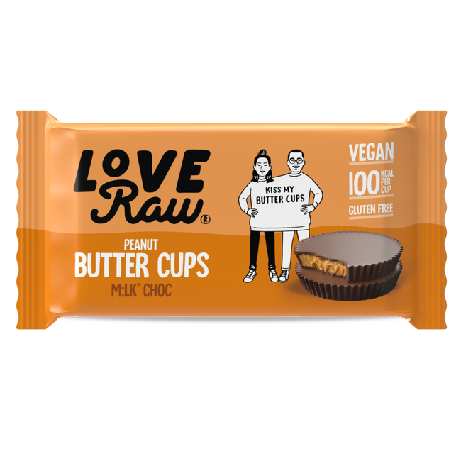 Love Raw Butter Cups M:lk Choc (18 x 34 grams)