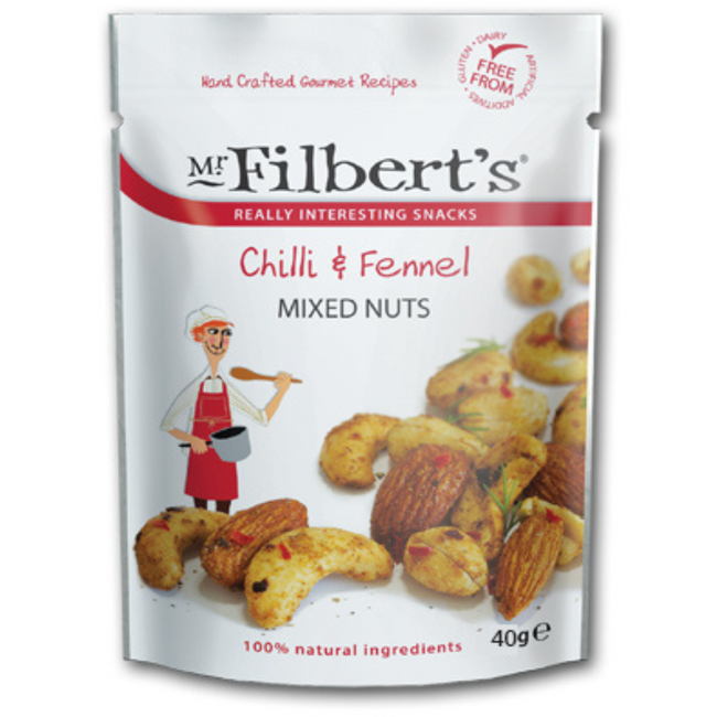 Mr Filberts Mixed Nuts Chilli & Fennel (20 x 40 gram)