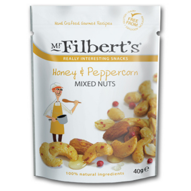 Mr Filberts Mixed Nuts Honey & Peppercorn (20 x 40 gram)