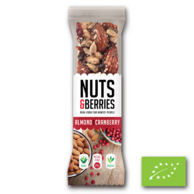 Nuts & Berries Bar Almond & Cranberry BIO (15 x 30 gram)