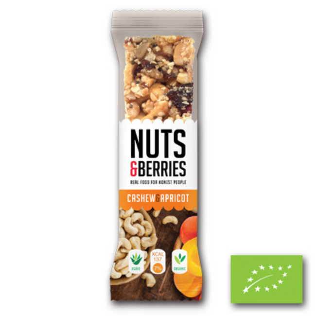 Nuts & Berries Bar Cashew & Apricot BIO (15 x 30 gram)