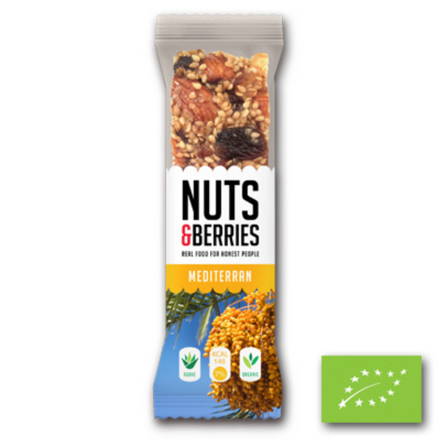 Nuts & Berries Bar Mediterran BIO (15 x 40 gram)
